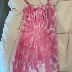 Pink tie dye body dress